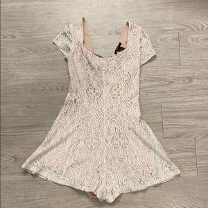Lacy Romper Dress w/ Corset Back